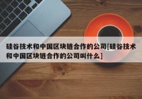 硅谷技术和中国区块链合作的公司[硅谷技术和中国区块链合作的公司叫什么]